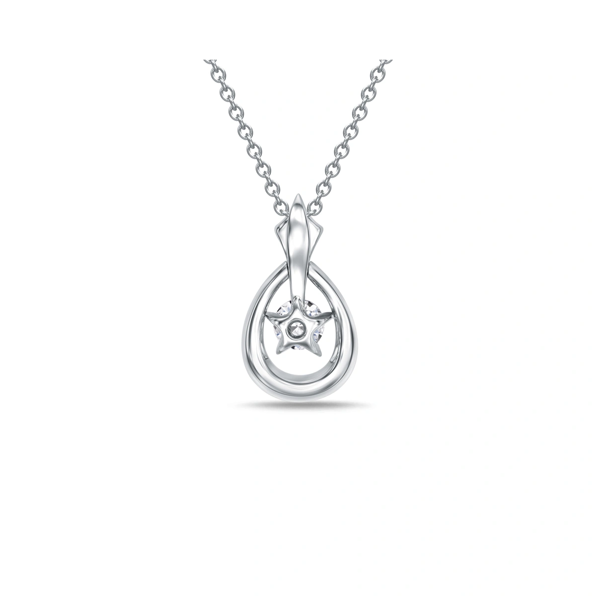 18K/750 White Gold diamond pendant