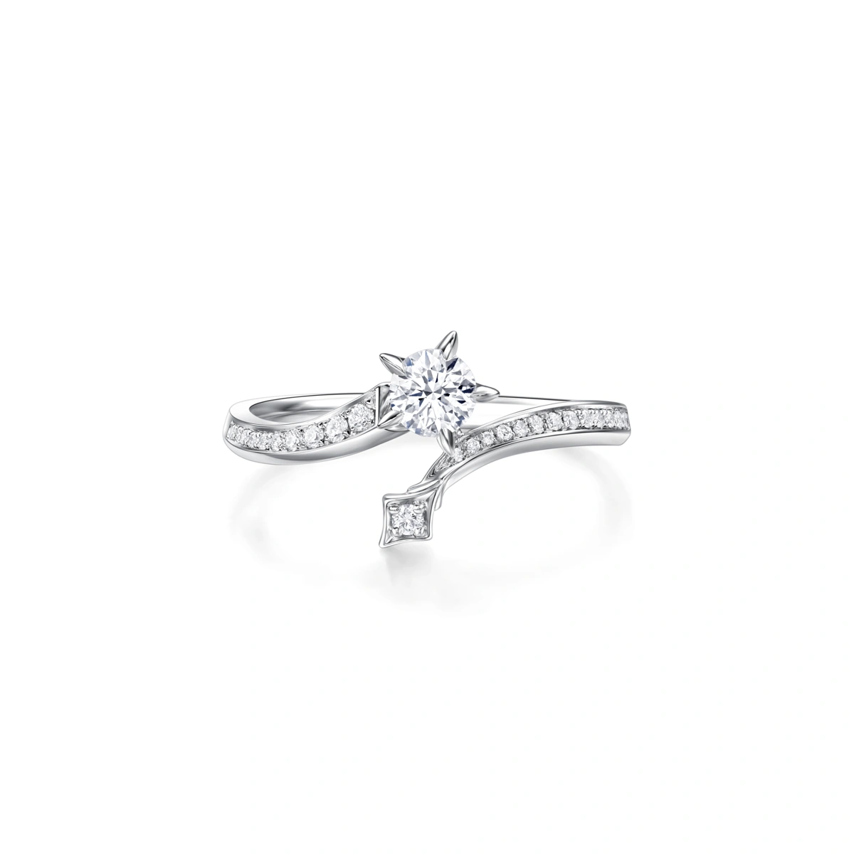 18K/750 White Gold diamond ring