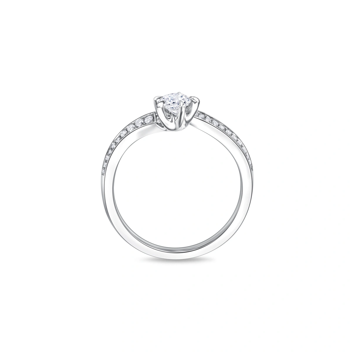 18K/750 White Gold diamond ring