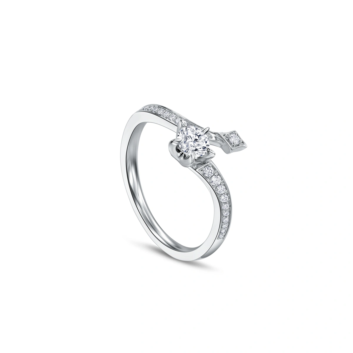 18K/750 White Gold diamond ring