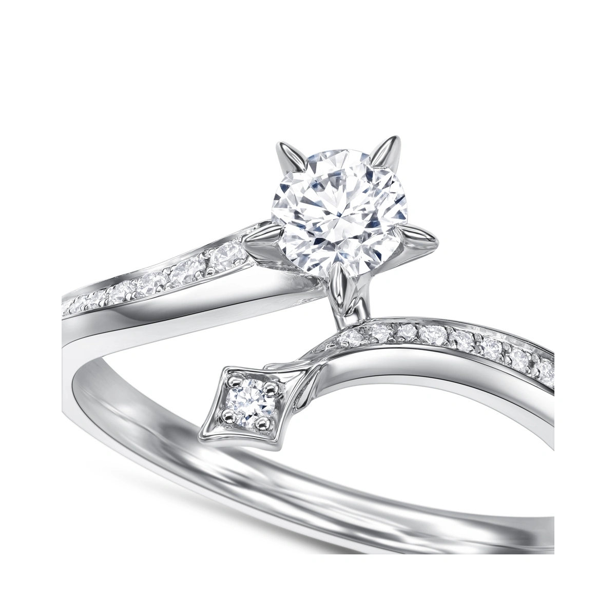 18K/750 White Gold diamond ring